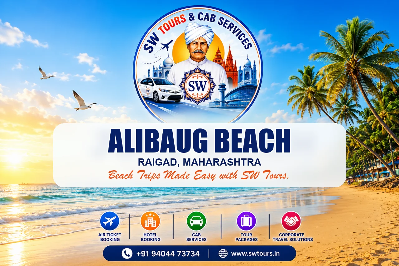 Alibaug Beach Cab Booking SW Tours beach cab booking banner