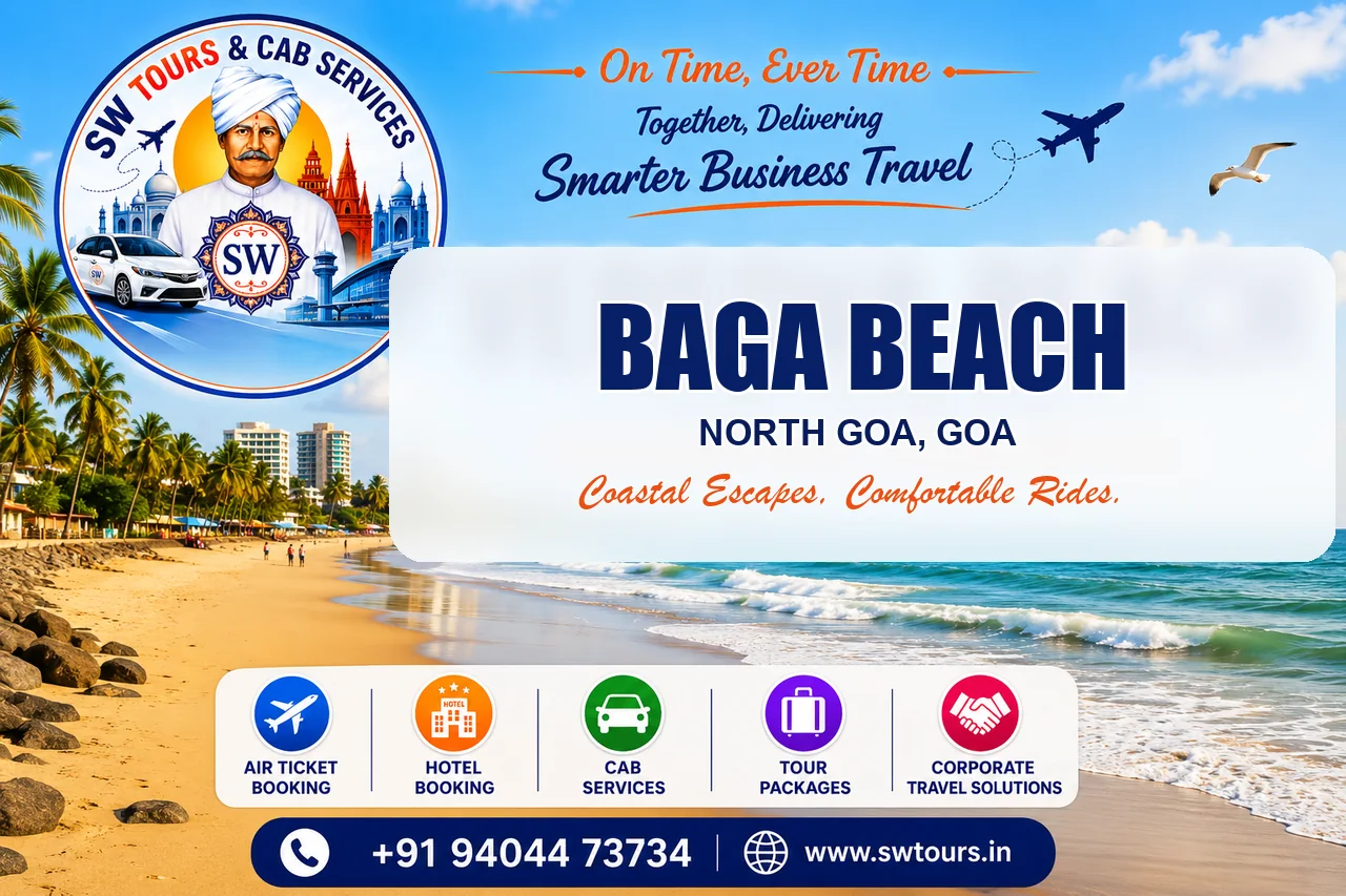 Baga Beach Cab Booking SW Tours beach cab booking banner