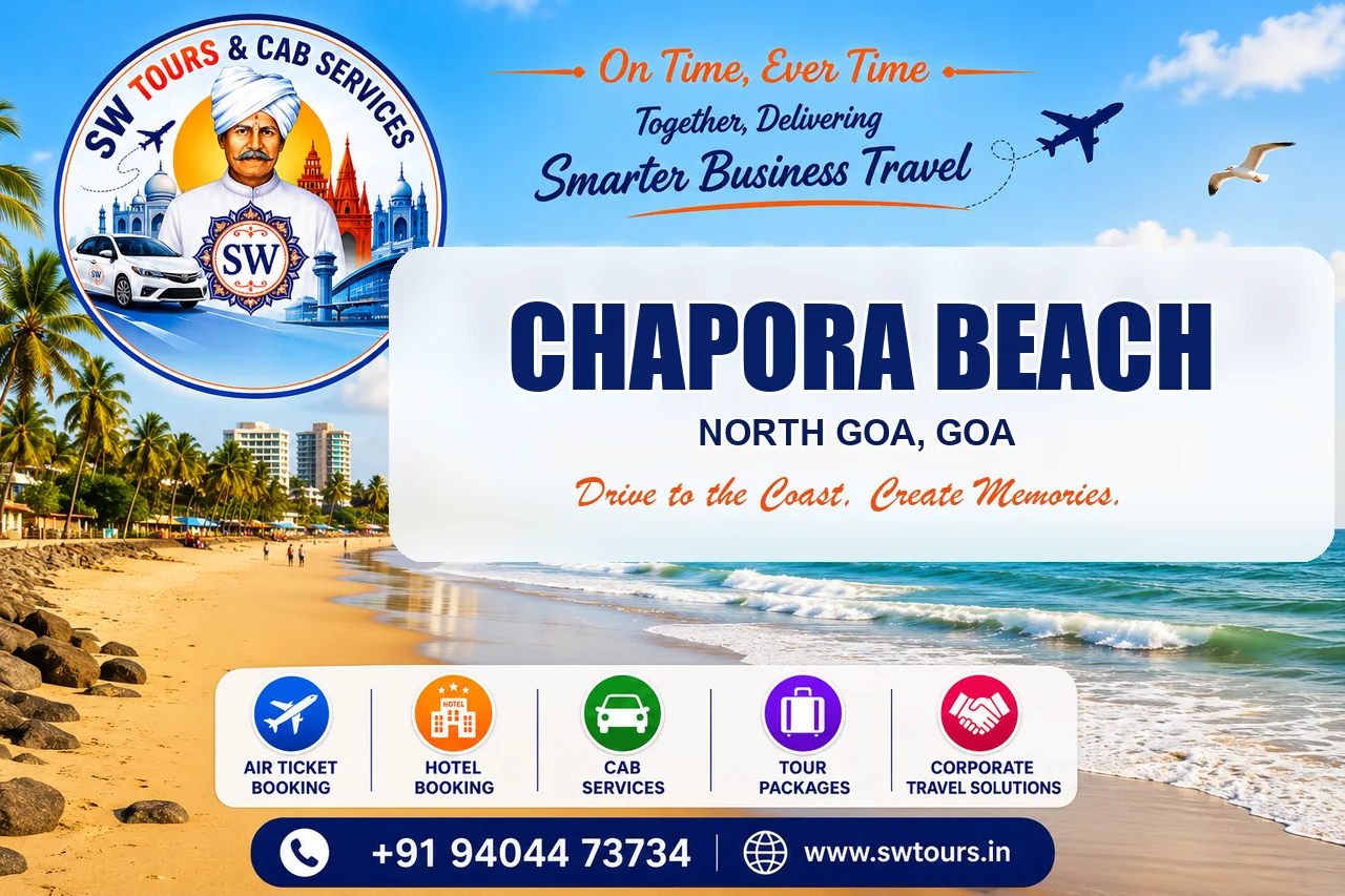 Chapora Beach Cab Booking SW Tours beach cab booking banner