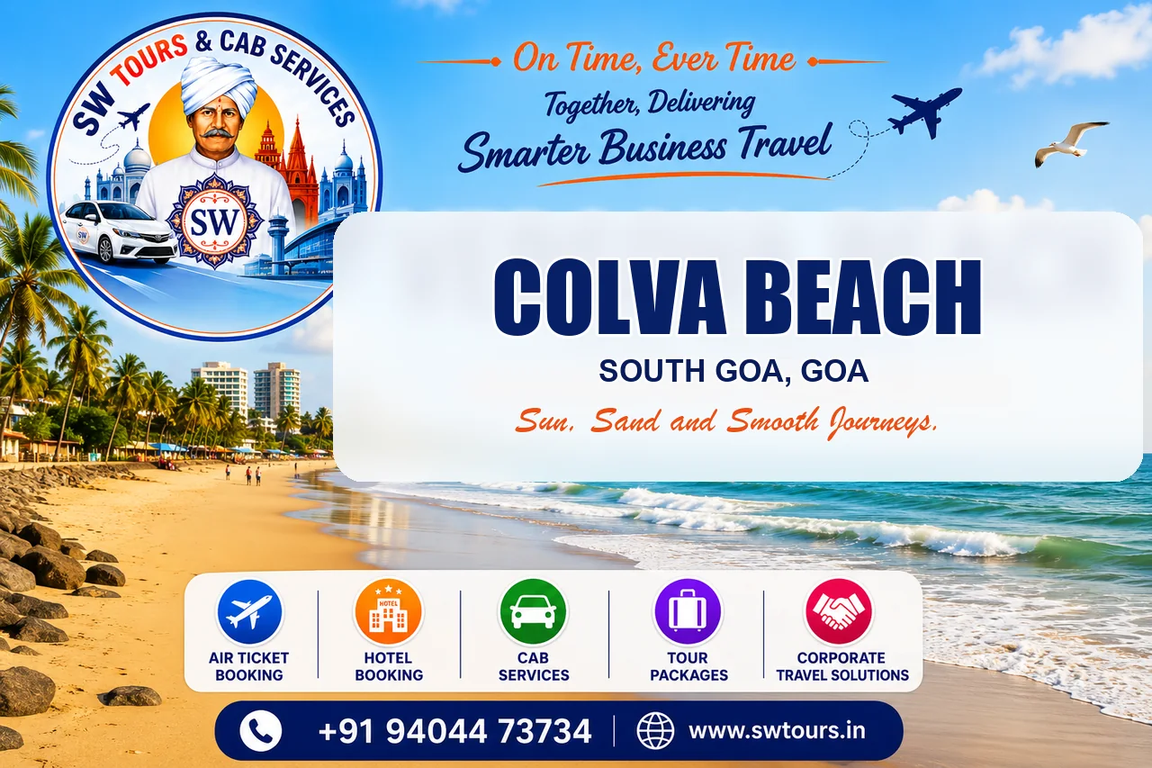 Colva Beach Cab Booking SW Tours beach cab booking banner