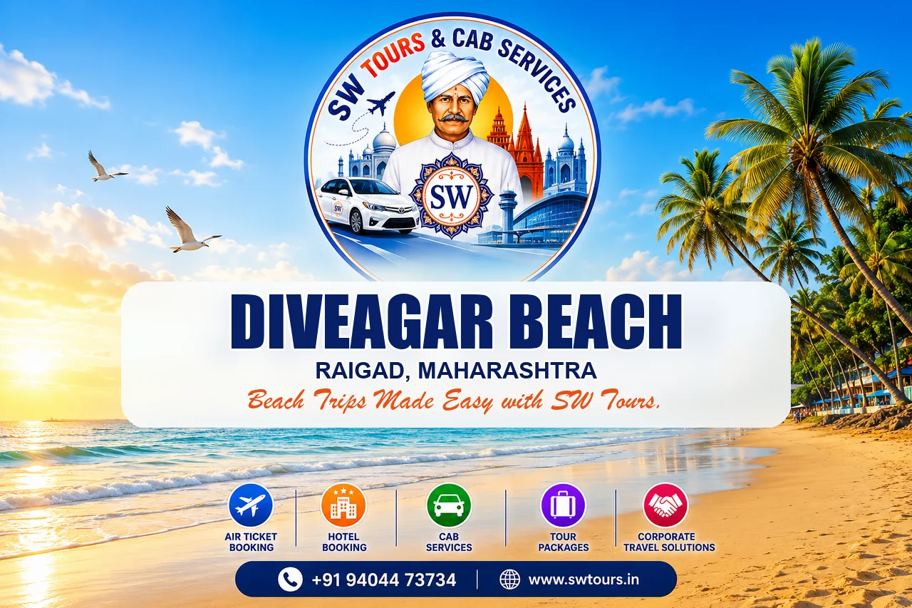 Diveagar Beach Cab Booking SW Tours beach cab booking banner