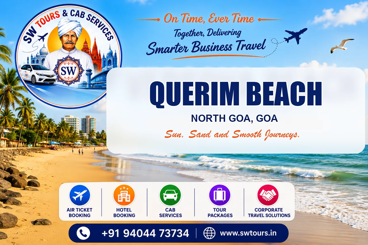 Querim Beach Cab Booking SW Tours beach cab booking banner