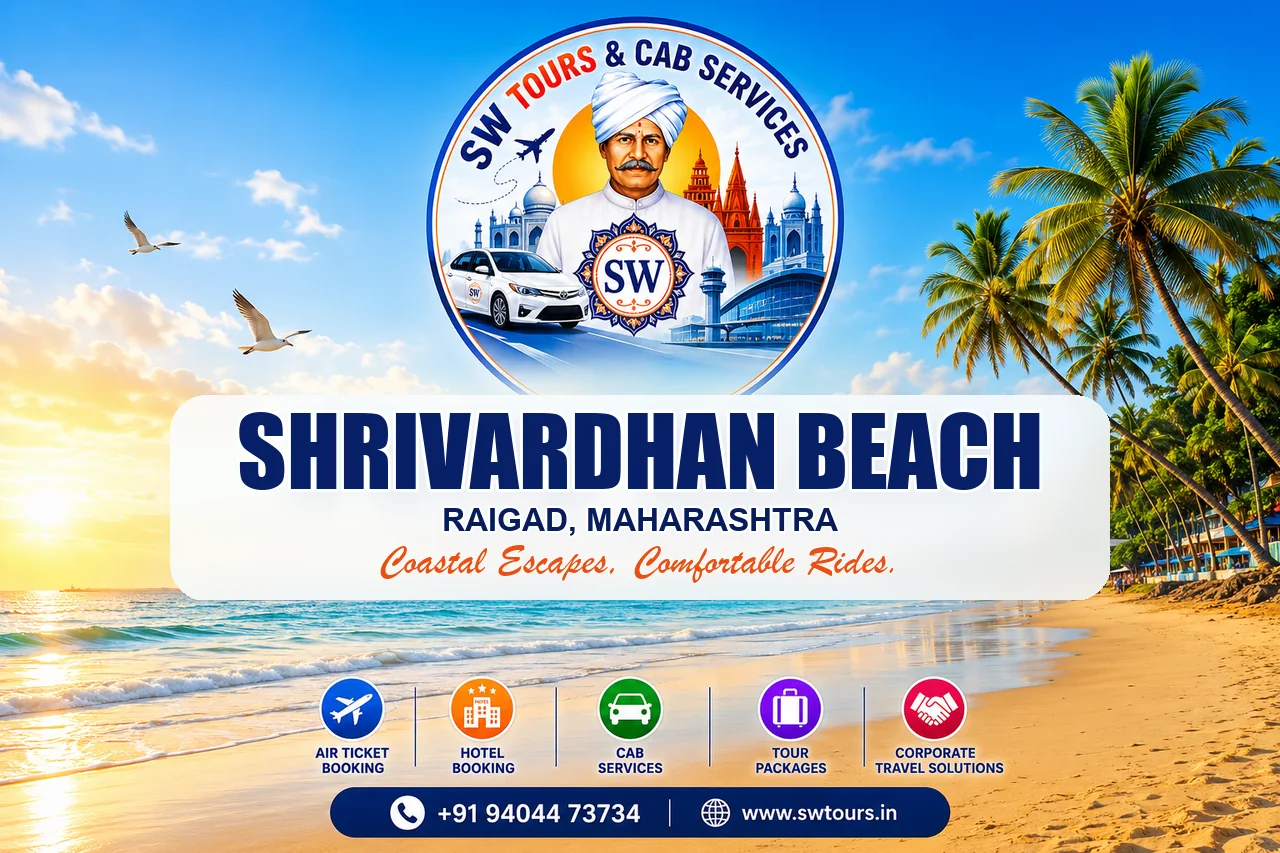 Shrivardhan Beach Cab Booking SW Tours beach cab booking banner